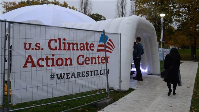 US climate activists set up camp at UN climate talks