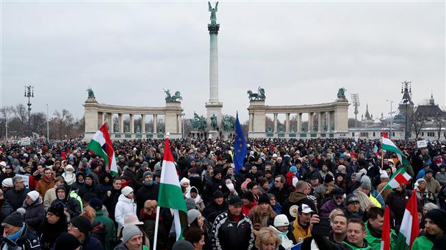 Thousands of Hungarians protest against Orban’s rule