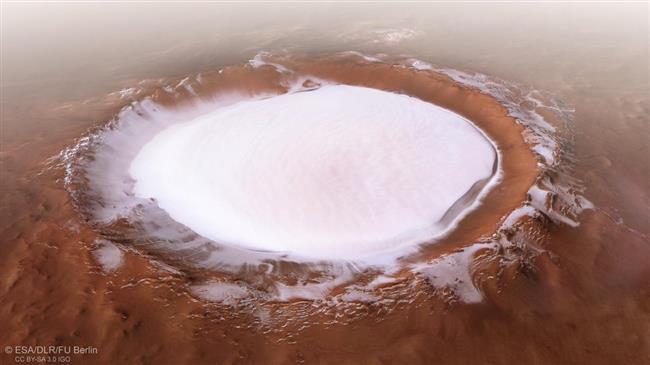 Massive ice-filled Martian crater stuns earthlings