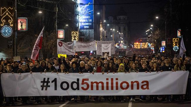 Anti-government protests continue in Serbia's Belgrade