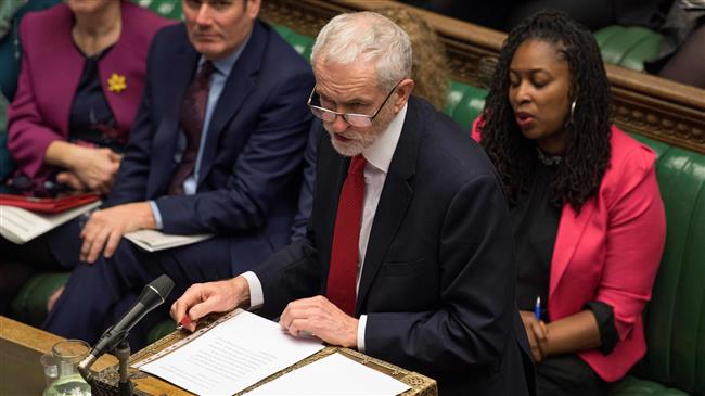 Corbyn urges UK lawmakers to vote down May’s Brexit deal