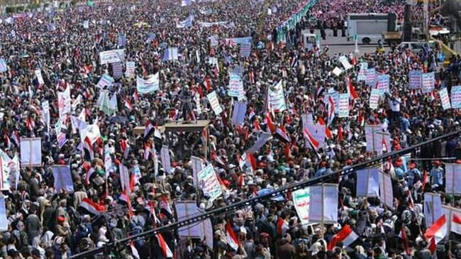Yemenis mark anniv. of Saudi war with mass rallies