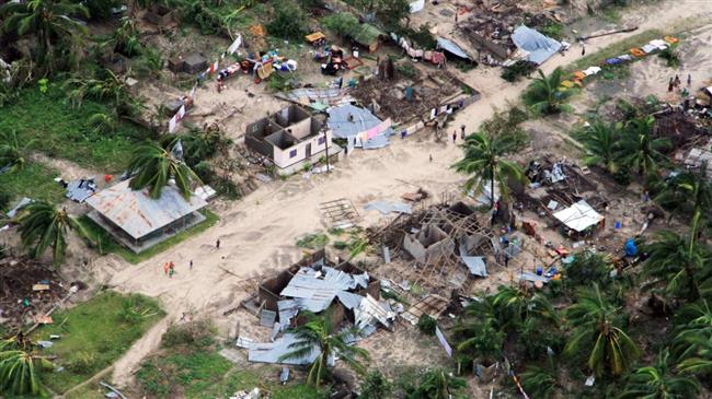Mozambique cyclone downs power lines, wrecks homes