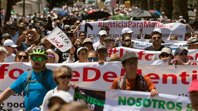 Hundreds protest in Mexico City against President Lopez 