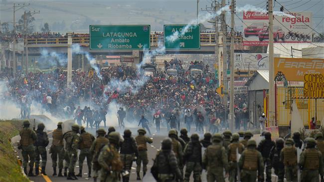 Indigenous people, armed forces clash in Ecuador