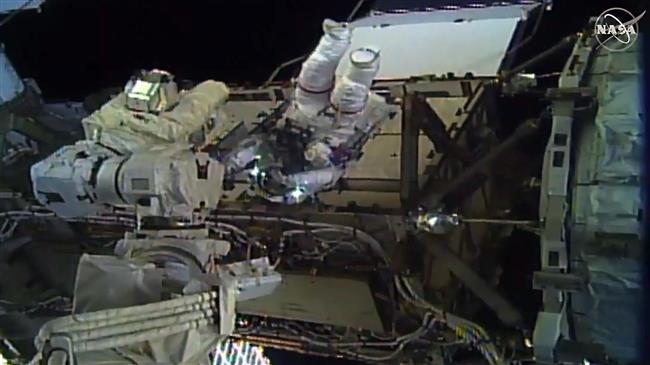 Female astronauts go for first spacewalk outside ISS