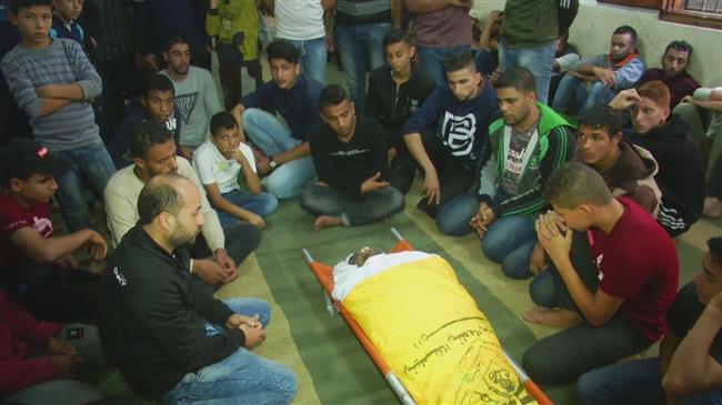 Gazans hold funeral for man killed in Israeli strike