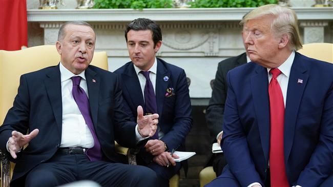 Trump lauds Turkey ties amid pro-Kurd protest