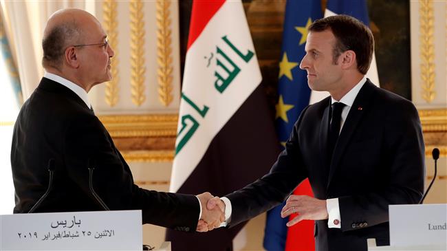 Macron talks Middle East with Iraqi president, UAE crown prince