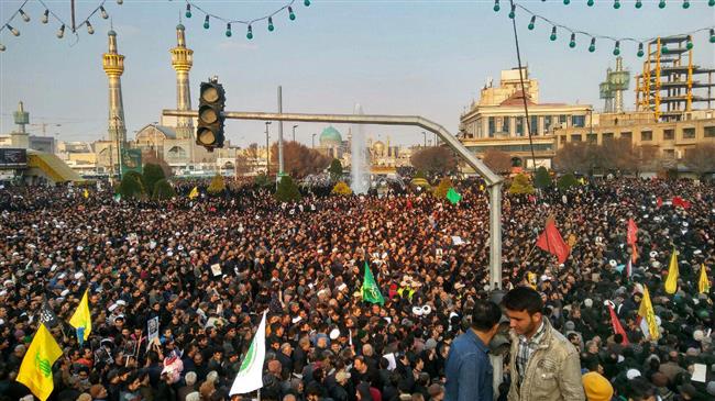 Millions of Iranians mourn Gen. Soleimani, PMU deputy in Mashhad