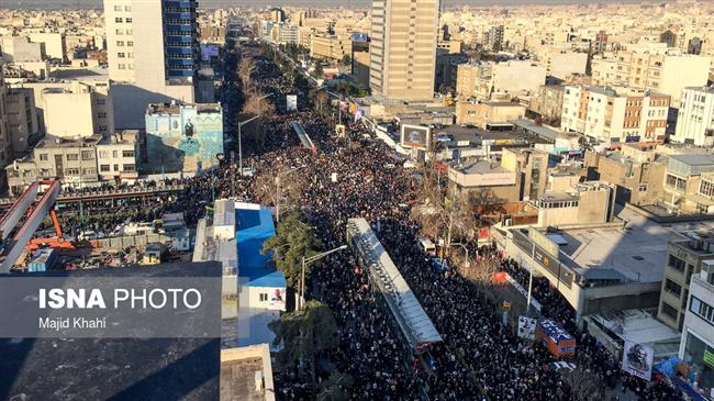 In Pictures: Tehran holds huge funeral procession for martyred commanders