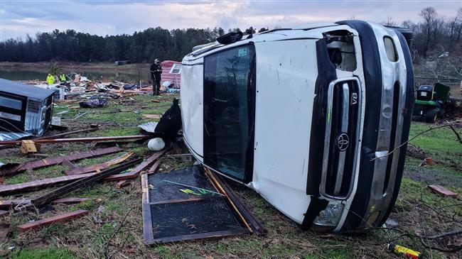 At least 11 killed as storms hit US south