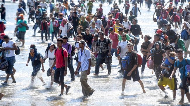 Central Americans migrants stuck at Mexico border