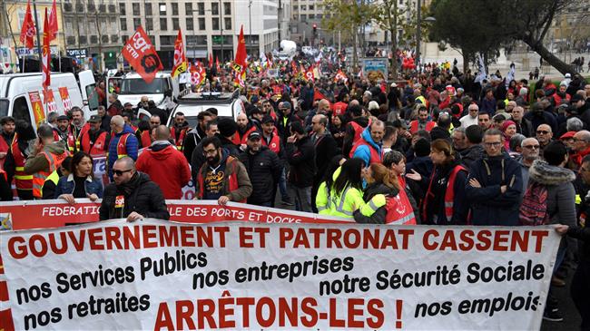 Hundreds protest in France's Marseille against pension reforms