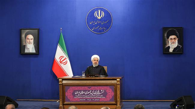 Iran Pres. Rouhani holds presser ahead of legislative vote