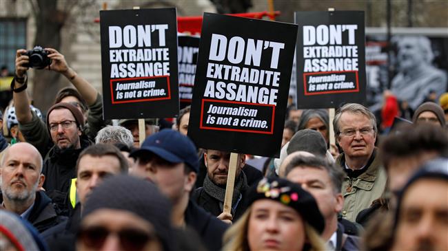 Pro-Assange rally held in London ahead of hearings