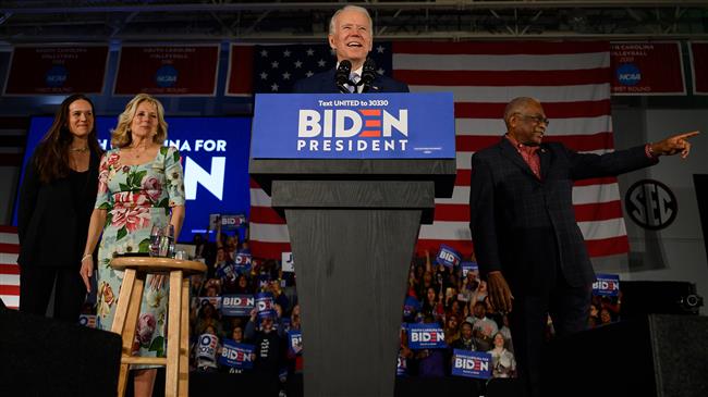 Biden rolls to big projected South Carolina win