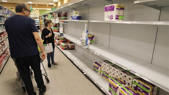 Trump urges Americans to stop hoarding food, supplies