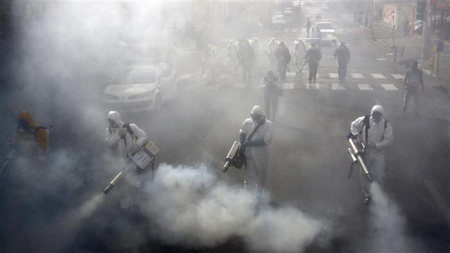 Disinfection operation in Tehran amid coronavirus pandemic