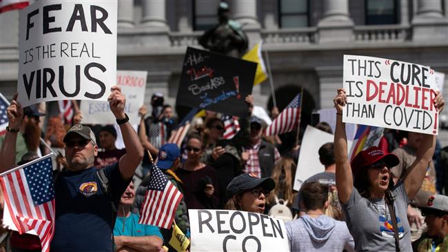 US protests call for lifting coronavirus restrictions as governors push back