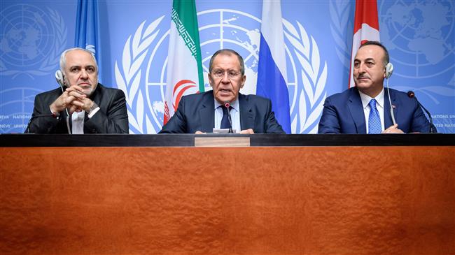 FMs of Iran, Russia, Turkey stress consultations within Astana process as best solution to Syria crisis