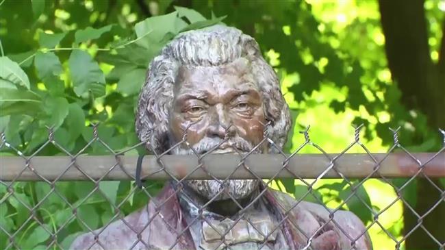 Statue of slavery abolitionist ripped down, vandalized in New York state