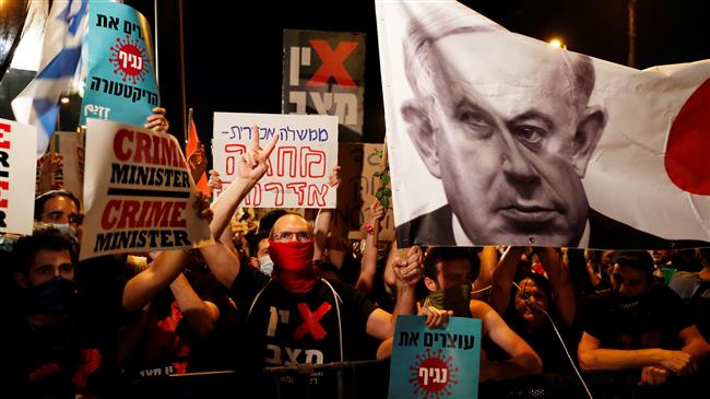 1000s of Israelis protest Netanyahu’s corruption, virus response