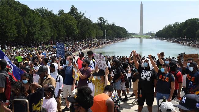 Tens of thousands gather for anti-racism march in Washington