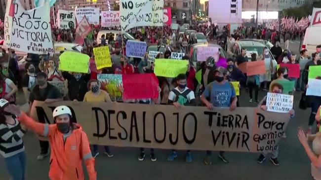 1,500 protest in Argentina against eviction of homeless people
