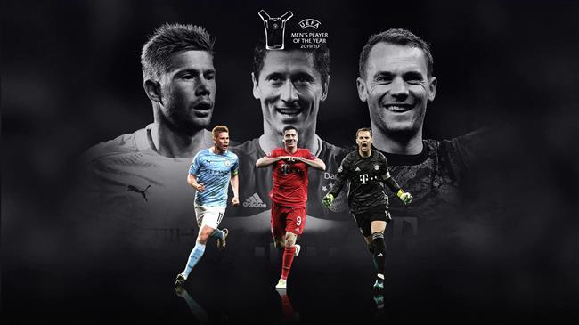UEFA POTY shortlist: Lewandowski, Neuer, Kevin De Bruyne
