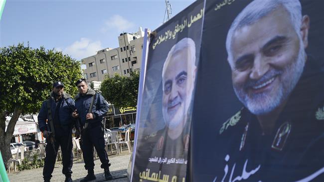 Palestinians in Gaza pay tribute to Martyr Qassem Soleimani