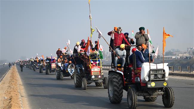 Indian farmers hold Republic Day tractor protest