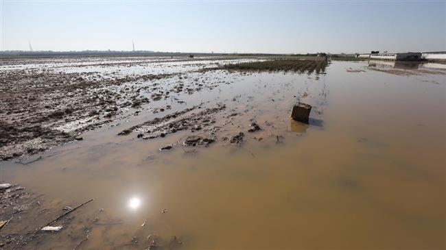 Israeli floods Palestinian farmlands in Gaza Strip with rainwater, causing heavy damage