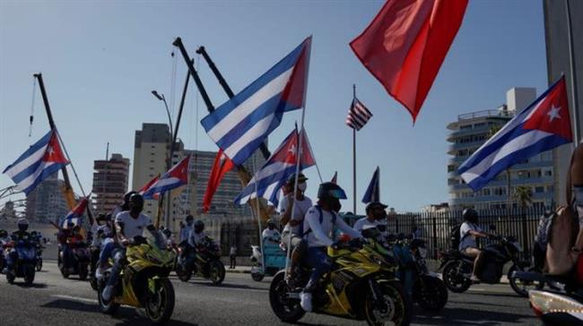 Cubans rally against US embargo with caravan protest