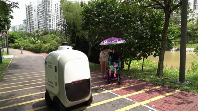 Singapore robots carry groceries to customers