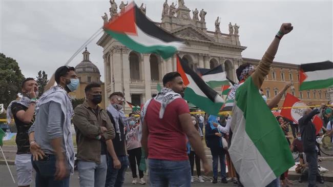 New pro-Palestine demo staged in Rome